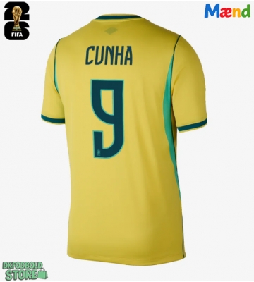 Brasilien Matheus Cunha #9 Replika Hjemmebanetrøje VM 2026 Kortærmet